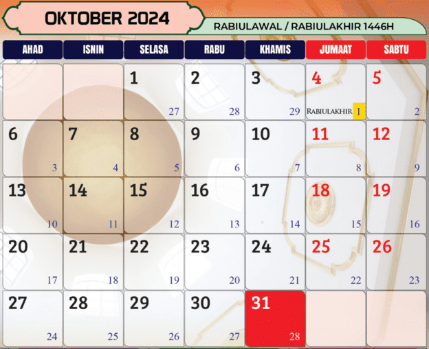 Kalendar Islam 2024 1445H 1446H Tarikh Puasa Sunat Info UPU